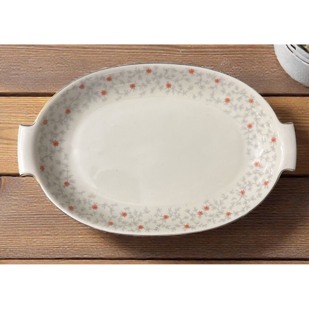 Vintage Arzberg Germany Oval Serving Dish | Orange Floral 363 |Rare
